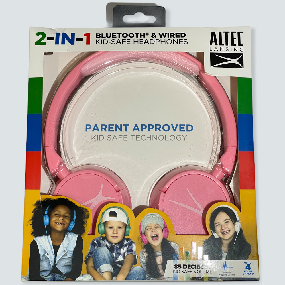 Kids Altec Lansing Bluetooth/Wired Headphones, MZX250, Pink